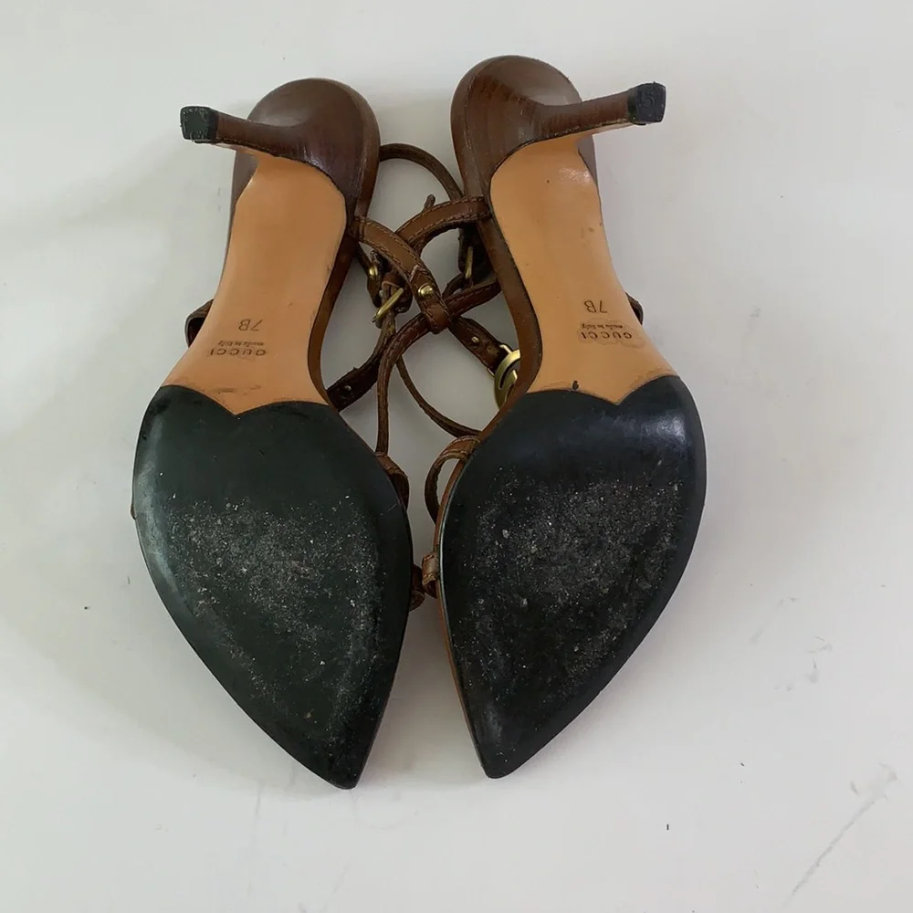 Gucci Brown Strappy Sandals - Picture 7 of 7